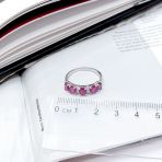 Серебряное кольцо Tiva с натуральным рубином 2.637ct, фианитами, вес изделия 2,31 гр (2165187) 18 размер