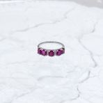 Серебряное кольцо Tiva с натуральным рубином 2.637ct, фианитами, вес изделия 2,31 гр (2165187) 18 размер