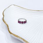 Серебряное кольцо Tiva с натуральным рубином 2.637ct, фианитами, вес изделия 2,31 гр (2165187) 18 размер