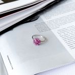 Серебряное кольцо Tiva с натуральным рубином 1.907ct, вес изделия 2,65 гр (2165484) 17.5 размер