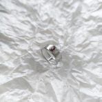 Серебряное кольцо Tiva с натуральным гранатом 0.56ct, вес изделия 3,71 гр (2166276) 17.5 размер