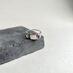 Серебряное кольцо Tiva с натуральным гранатом 0.56ct, вес изделия 3,71 гр (2166276) 17.5 размер