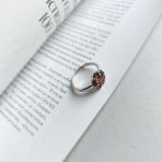 Серебряное кольцо Tiva с натуральным гранатом 1.667ct, вес изделия 2,83 гр (2166351) 18 размер