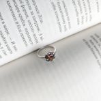 Серебряное кольцо Tiva с натуральным гранатом 1.667ct, вес изделия 2,83 гр (2166351) 18 размер