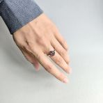 Серебряное кольцо Tiva с натуральным гранатом 1.667ct, вес изделия 2,83 гр (2166351) 18 размер