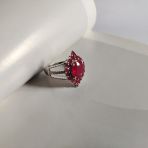 Серебряное кольцо Tiva с натуральным рубином 3.437ct, вес изделия 3,88 гр (2127543) 18 размер