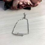 Серебряный браслет Tiva с фианитами, вес изделия 3,1 гр (2038290) adjustable размер