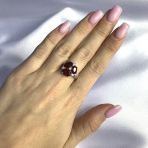 Серебряное кольцо Tiva с натуральным рубином 4.747ct, вес изделия 3,65 гр (2058106) 18.5 размер