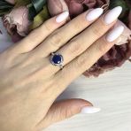 Серебряное кольцо Tiva с натуральным сапфиром 2.267ct, вес изделия 3,55 гр (2057529) 18.5 размер