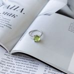 Серебряное кольцо Tiva с хризолітом 3.306ct, вес изделия 2,23 гр (2157380) 17.5 размер