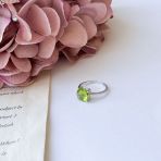 Серебряное кольцо Tiva с хризолітом 3.306ct, вес изделия 2,23 гр (2157380) 17.5 размер