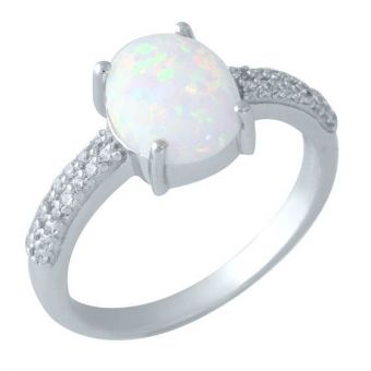 Серебряное кольцо Tiva с опалом 1.493ct, вес изделия 2,94 гр (1958759) 18 размер