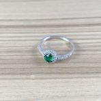 Серебряное кольцо Tiva с изумрудом nano 0.79ct, вес изделия 1,72 гр (1988008) 16.5 размер