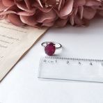 Серебряное кольцо Tiva с натуральным рубином 3.8ct, вес изделия 2,81 гр (2053989) 17.5 размер