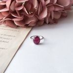 Серебряное кольцо Tiva с натуральным рубином 3.8ct, вес изделия 2,81 гр (2053989) 17.5 размер