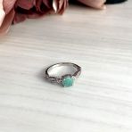 Серебряное кольцо Tiva с натуральным изумрудом 1.096ct, вес изделия 2,33 гр (1929636) 17 размер