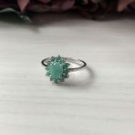 Серебряное кольцо Tiva с натуральным изумрудом 1.294ct, вес изделия 2,06 гр (2043386) 18 размер