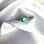 Серебряное кольцо Tiva с натуральным изумрудом 2.71ct, вес изделия 3,52 гр (2062042) 18 размер