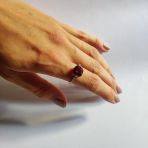 Серебряное кольцо Tiva с натуральным гранатом 2.597ct, вес изделия 2 гр (2120261) 17 размер