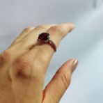 Серебряное кольцо Tiva с натуральным гранатом 2.597ct, вес изделия 2 гр (2120261) 17 размер