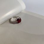 Серебряное кольцо Tiva с натуральным гранатом 2.597ct, вес изделия 2 гр (2120261) 17 размер