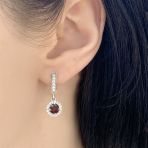 Серебряные серьги Tiva с натуральным гранатом 1.72ct (1227909)