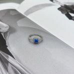 Серебряное кольцо Tiva с опалом 0.64ct, фианитами, вес изделия 2,34 гр (1919859) 18 размер