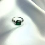 Серебряное кольцо Tiva с изумрудом nano 2.718ct, вес изделия 2,2 гр (2059738) 18 размер