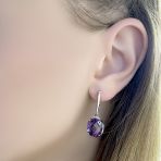 Серебряные серьги Tiva с александритом 12.45ct (2106111)