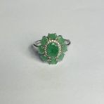 Серебряное кольцо Tiva с натуральным изумрудом 3.066ct, вес изделия 3,29 гр (2106692) 17.5 размер