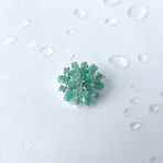 Серебряная брошка Tiva с натуральным изумрудом 5.885ct (2140948)