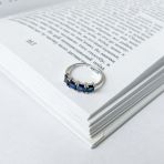 Серебряное кольцо Tiva с натуральным сапфиром 1.792ct, вес изделия 1,8 гр (2143277) 17 размер