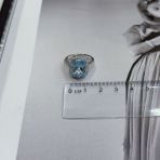 Серебряное кольцо Tiva с натуральным топазом 7.432ct, фианитами, вес изделия 5,29 гр (2152118) 18.5 размер