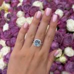 Серебряное кольцо Tiva с натуральным топазом 7.432ct, фианитами, вес изделия 5,29 гр (2152118) 18.5 размер