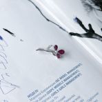 Серебряная брошка Tiva с натуральным рубином 2.281ct (2152781)