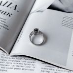 Серебряное кольцо Tiva с натуральным сапфиром 3.477ct, вес изделия 3,33 гр (2157861) 19 размер