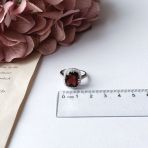 Серебряное кольцо Tiva с натуральным гранатом 6.307ct, вес изделия 4,68 гр (2158011) 18.5 размер