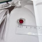 Серебряное кольцо Tiva с натуральным рубином 5.815ct, вес изделия 5,07 гр (2159605) 18 размер