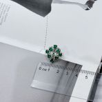 Серебряное кольцо Tiva с изумрудом nano 1.863ct, вес изделия 3,95 гр (2159643) 17 размер