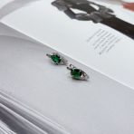 Серебряные серьги Tiva с изумрудом nano 2.128ct (2159674)