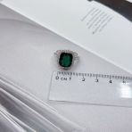 Серебряное кольцо Tiva с изумрудом nano 5.234ct, вес изделия 4,73 гр (2159681) 19 размер