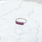 Серебряное кольцо Tiva с натуральным рубином 1.672ct, фианитами, вес изделия 2,18 гр (2165682) 19 размер