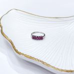 Серебряное кольцо Tiva с натуральным рубином 1.672ct, фианитами, вес изделия 2,18 гр (2165682) 19 размер