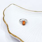 Серебряное кольцо Tiva с Натуральным золотим кварцем 2.783ct, фианитами, вес изделия 4,01 гр (2165798) 18.5 размер