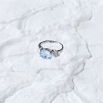 Серебряное кольцо Tiva с натуральным топазом 3.6ct, вес изделия 3,24 гр (2166191) 18.5 размер