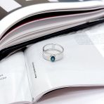 Серебряное кольцо Tiva с топазом Лондон Блю 0.32ct, вес изделия 3,97 гр (2167709) 17.5 размер