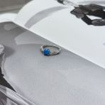 Серебряное кольцо Tiva с опалом 0.662ct, фианитами, вес изделия 2,02 гр (2170044) 17 размер