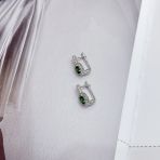 Серебряные серьги Tiva с изумрудом nano 1.62ct (2170242)