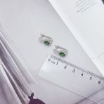 Серебряные серьги Tiva с изумрудом nano 1.62ct (2170242)