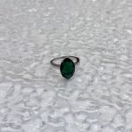 Серебряное кольцо Tiva с изумрудом nano 5.142ct, вес изделия 3,7 гр (2170259) 17.5 размер